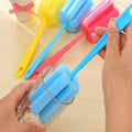 Three sponge vacuum cup cleaning brushes for baby bottles and thermos mugs, ideal for thorough cleaning, by Everything Baby.