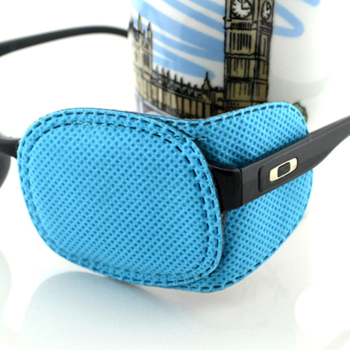 Six kids' eye patches for lazy eye treatment, including right and left eye patches for children to wear with glasses.