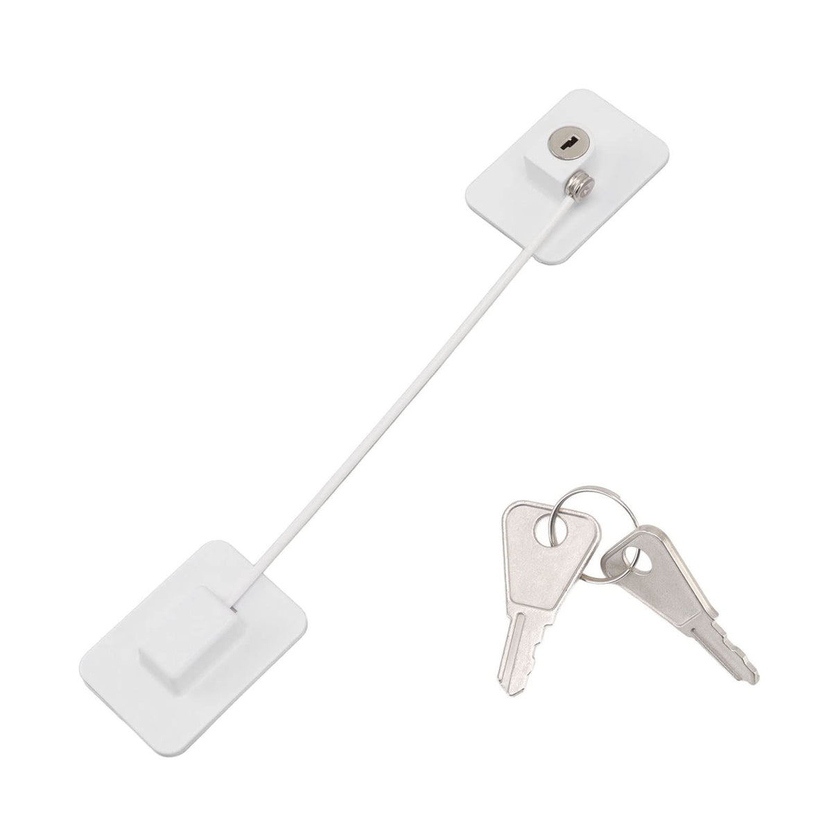 Child safety lock for windows and doors by Everything Baby, secure cable restrictor for baby protection and child safety.