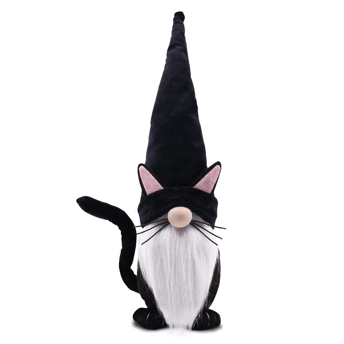 Faceless dwarf and cat Halloween decorations for kids, spooky toy figurines for Halloween party decor, by Everything Baby.