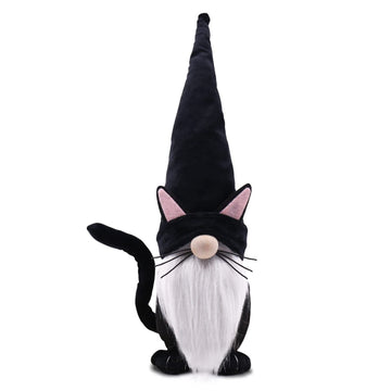 Faceless dwarf and cat Halloween decorations for kids, spooky toy figurines for Halloween party decor, by Everything Baby.
