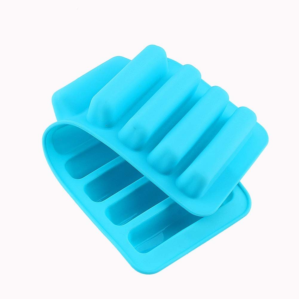 Colorful cylinder ice cube tray for freezing fondant or chocolate, versatile kitchen tool for convenient storage and creative use.