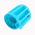 Colorful cylinder ice cube tray for freezing fondant or chocolate, versatile kitchen storage for baby and kids feeding supplies.