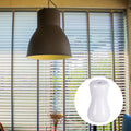 Set of 12 white wooden blind pull cord knobs with tassels, ideal for window blinds and decorative hanging ball pulls.