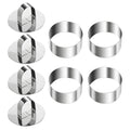 Set of four round Sweet Dessert Molds with removable lids, ideal for baking and shaping desserts in a versatile baking tray.