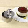 Set of four round sweet dessert molds with removable lids, versatile baking pans for cakes and treats.