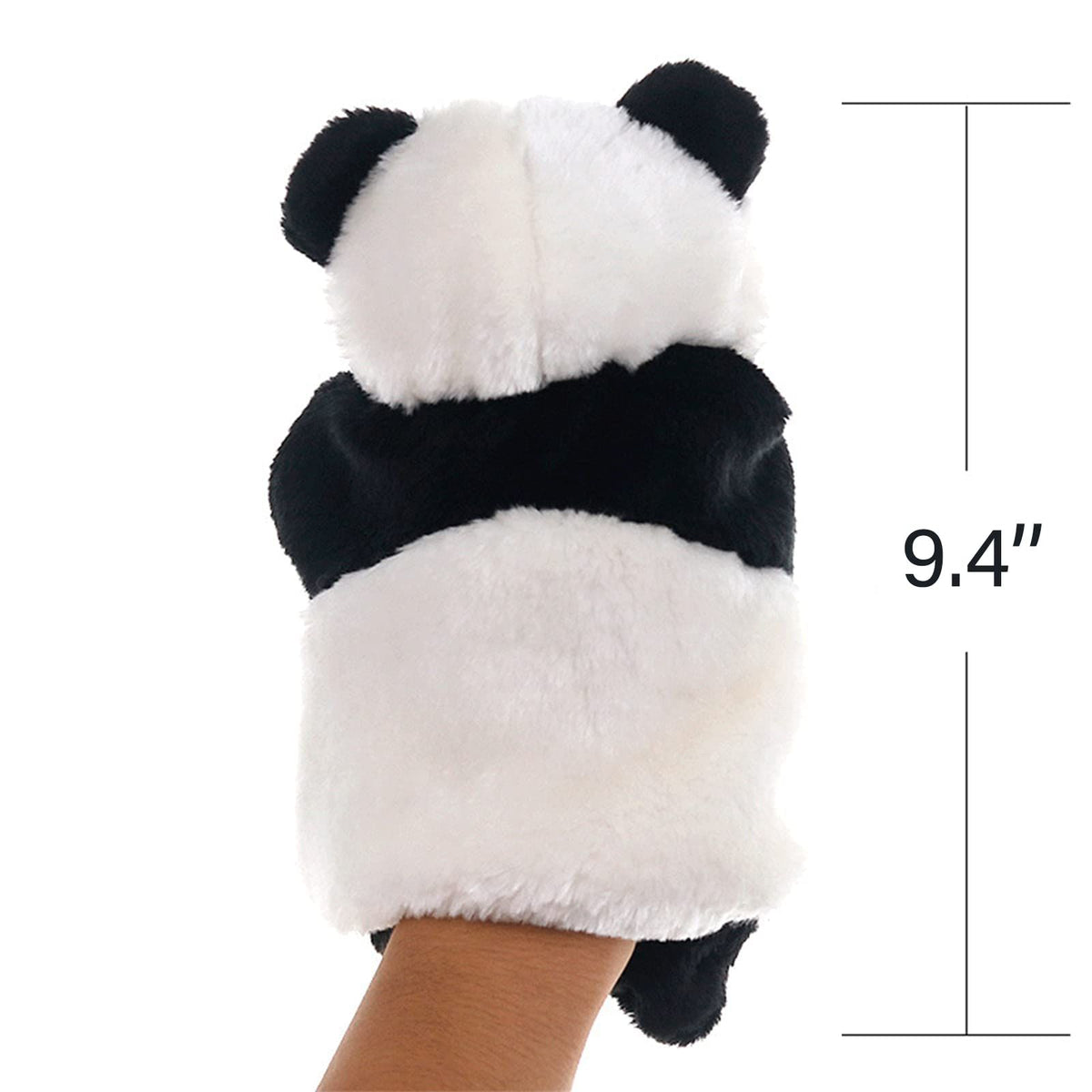 Stuffed panda hand puppet from Everything Baby, soft plush toy for kids, perfect for play and educational fun.