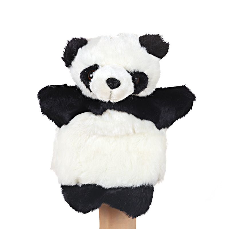 Cute panda plush hand puppet from Everything Baby, perfect for children's play and educational fun, soft stuffed animal toy.