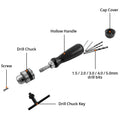 Baby & Kids outdoor play equipment image showing a woodworking drill bits set with walnut amber beads, plastic parts, and a chuck key.