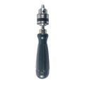 Set of woodworking drill bits with chuck key for DIY jewelry and crafts, featuring walnut amber beads and plastic components.