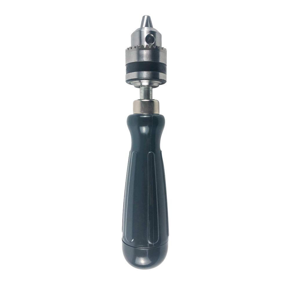 Set of woodworking drill bits with chuck key for DIY jewelry and crafts, featuring walnut amber beads and plastic components.