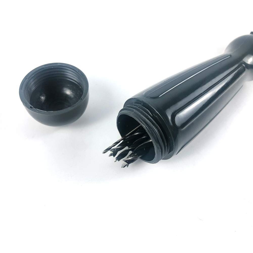Set of woodworking drill bits with chuck key, suitable for DIY projects, jewelry making, and working with wood, plastic, and amber beads.