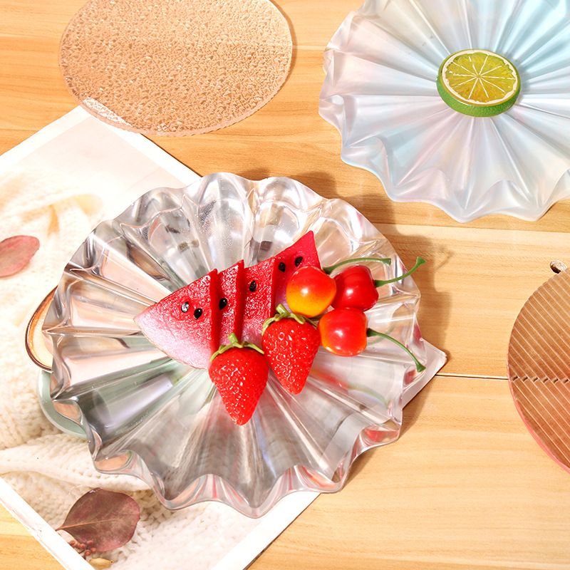 Silicone mold tray with fruit-shaped cavities for DIY snacks, desserts, or epoxy crafts, ideal for baby and kids nursing and feeding.
