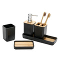 Everything Baby 5-piece bathroom accessories set with soap dispenser, soap dish, toothbrush holder, and cup, for kids' bathroom decor.