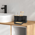 Everything Baby 5-piece bathroom accessories set with soap dispenser, soap dish, toothbrush holder, and cup for kids' bathroom decor