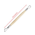 Six-piece set of double-ended wax carving and clay sculpting tools, including loops and rakes for pottery and modeling projects.
