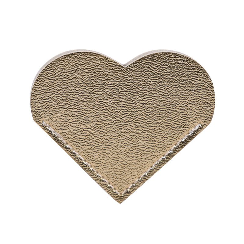Set of five leather heart-shaped bookmark corner page markers by Everything Baby, perfect for kids and book lovers.