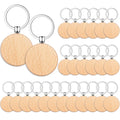 20-pack of natural wood slices from Everything Baby, unfinished wooden rounds for keychains, crafts, and laser engraving.