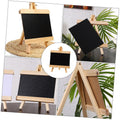 Mini wooden drawing board with easel stand, whiteboard surface, suitable for kids' creative play and tabletop use.