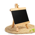 Mini wooden drawing board and chalkboard stand for kids, tabletop easel with blackboard for creative play and drawing activities.