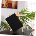 Mini wooden drawing board and chalkboard easel for kids, tabletop stand with whiteboard surface for creative play.