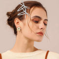 Four silver leather bow hair clips for girls, snap hair accessories with bowknot design for kids and babies.