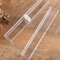 Set of 8 clear plastic ballpoint pen gift boxes from Everything Baby, perfect for storing pens and pencils for kids and school use.