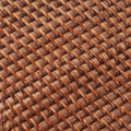 Natural woven rattan tissue box cover in honey brown, square open-bottom design, fits facial napkins, 5.5x5.5x5.9 inches.