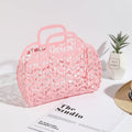 Girls jelly purse and waterproof plastic tote bag for kids, featuring a playful design, easy-to-clean material, perfect for pretend play.