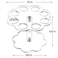 Clear cotton candy stand and mini waffle cone holder for cupcakes, ideal for weddings, baby showers, and birthday parties.
