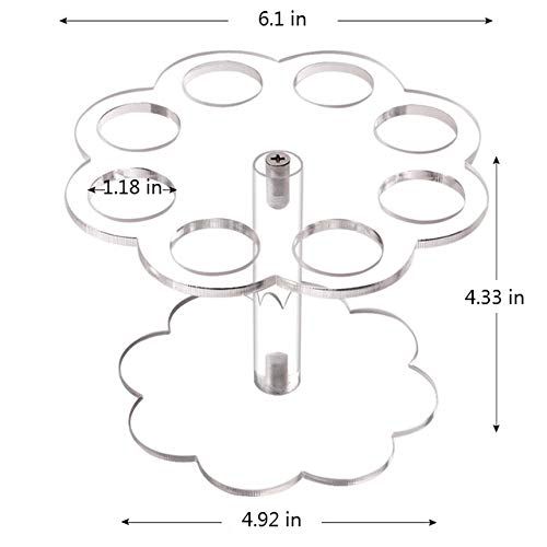 Clear cotton candy stand and mini waffle cone holder for cupcakes, ideal for weddings, baby showers, and birthday parties.