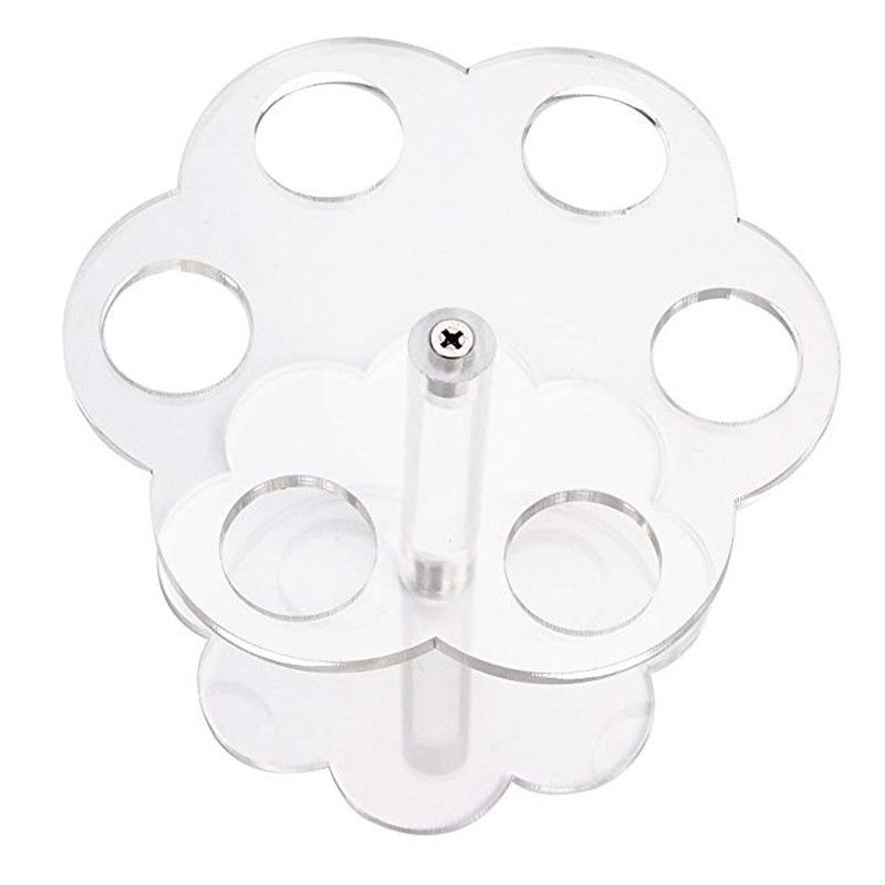 Clear cotton candy stand with mini waffle cone holder for cupcakes, perfect for weddings, baby showers, and birthday parties.
