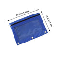 Blue transparent PVC pencil pouch with single zipper, large capacity, suitable for kids' pens, pencils, and small stationery.