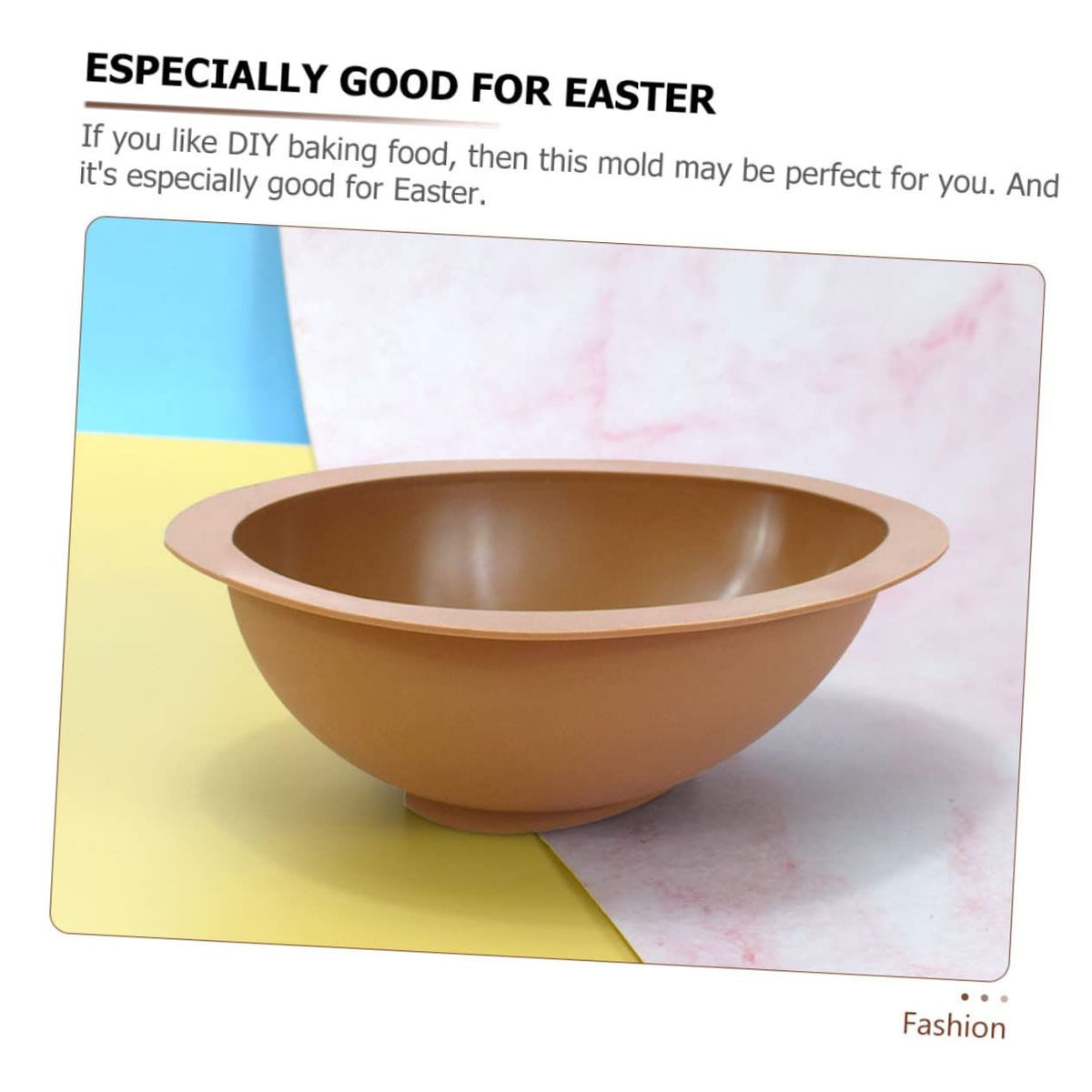 Silicone Easter egg mold for baking and chocolate making, ideal for kid's pretend play and Easter-themed treats.