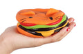 Soft, scented 4.5-inch jumbo squishy cat and hamburger bread toy from Everything Baby, perfect for kids' pretend play.
