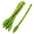 Set of 5 lifelike simulated asparagus vegetable toys for pretend play, faux green asparagus fern for kids' home decor.