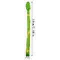 Set of five lifelike artificial asparagus toys for kids' pretend play, realistic green vegetable models for home decor and educational fun.