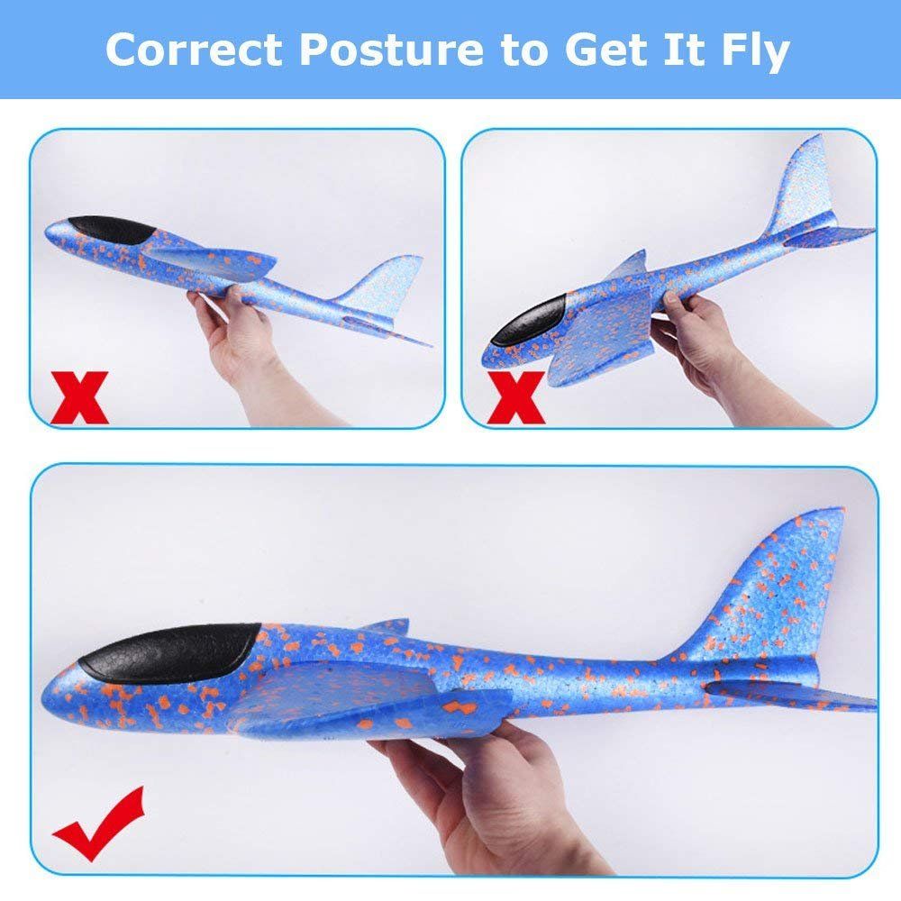 Colorful airplane toy by Everything Baby, flight mode glider for kids, perfect for outdoor play and birthday gifts