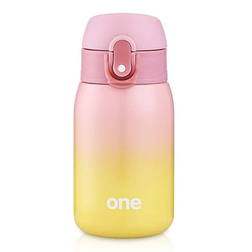 Kids stainless steel water bottle by Everything Baby, double wall vacuum insulated, 9oz, keeps drinks cold for 24 hours and warm for 12 hours.