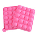 Pink 20-cavity silicone lollipop and cupcake baking mold tray from Everything Baby, ideal for pretend play and easy to clean.