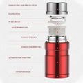 Red stainless steel thermos with 500ml and 750ml options, vacuum-insulated soup and lunch container for kids by Everything Baby