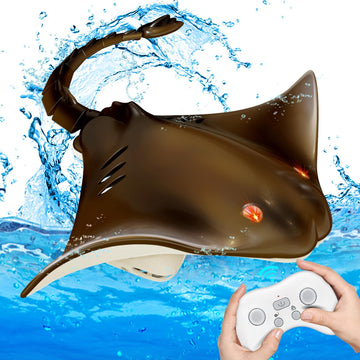 Remote control shark stingray toy for kids, high simulation fish swimming in pool, water and bath play toy by Everything Baby