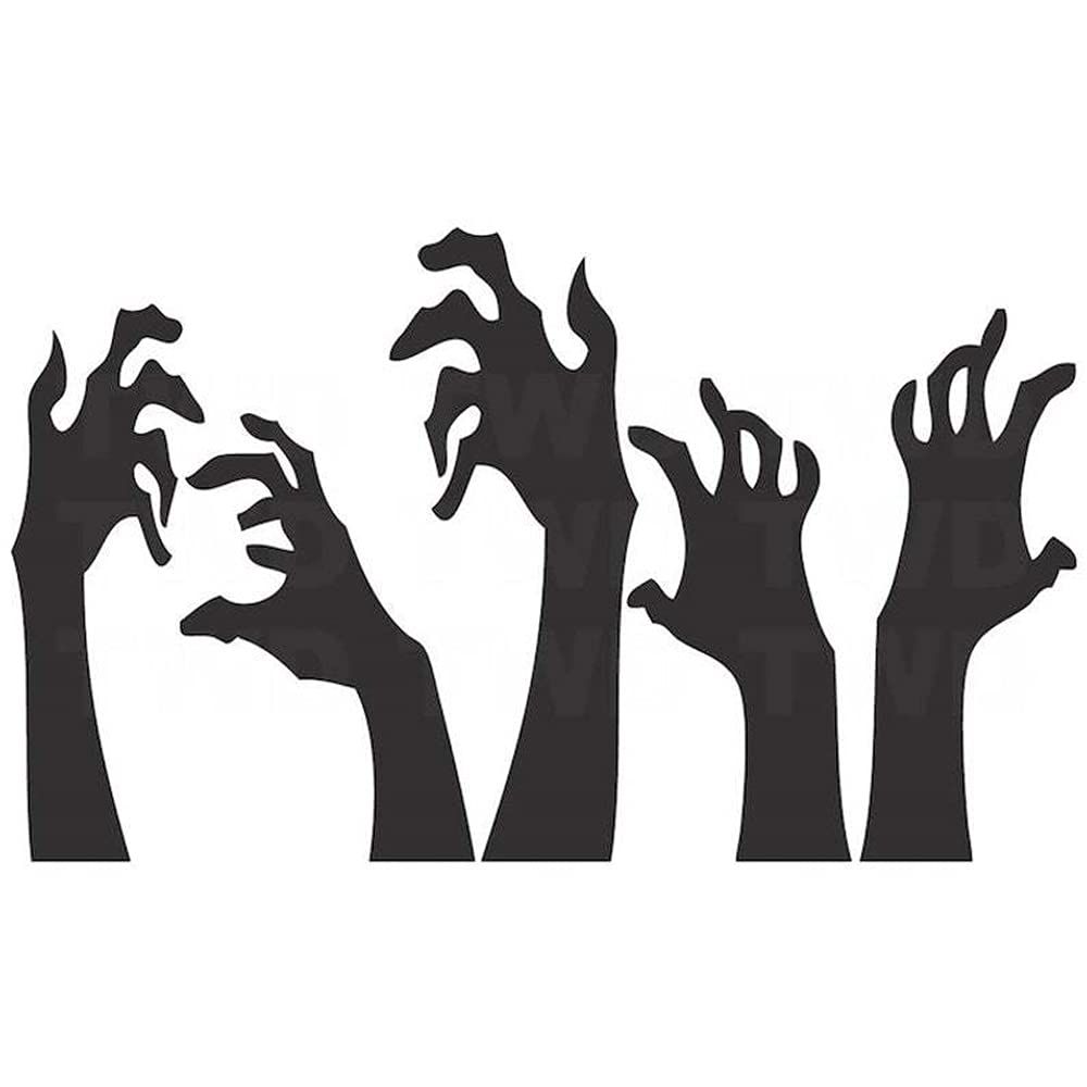 Removable Halloween ghost wall sticker with shadowy figure design on glass window, perfect for spooky kid's room decor.