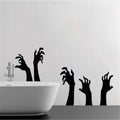 Removable Halloween ghost hand wall sticker from Everything Baby, shadowy figure decor on glass window for spooky themed decor.