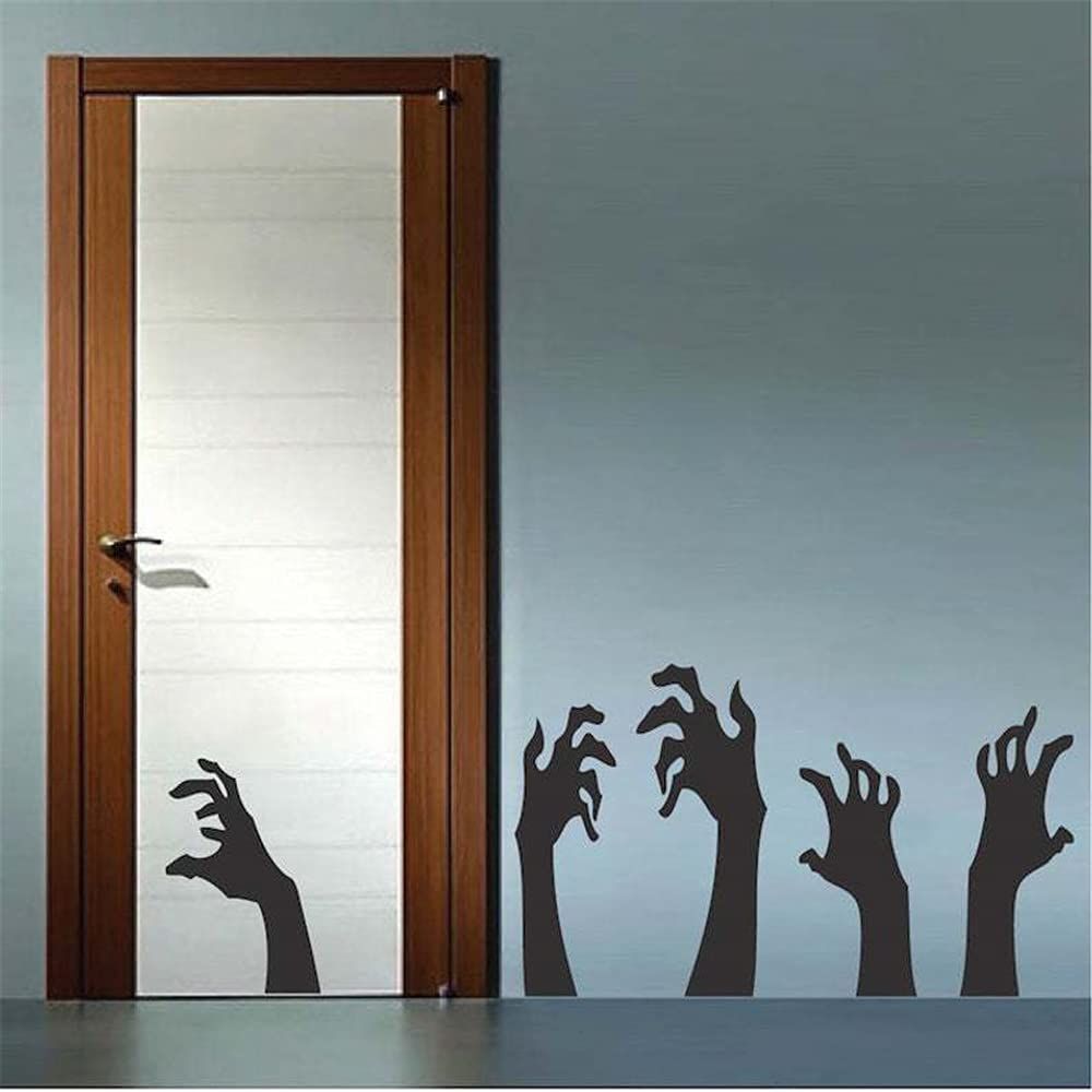 Removable Halloween ghost wall decal featuring a shadowy figure for spooky wall decor in a child's room or play area.