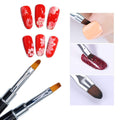 Set of 10 nail polish brushes for gel nail art and painting, featuring fine tips for detailed nail designs and dotting.