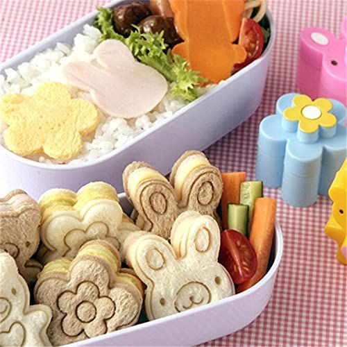 3D bear, flower, and rabbit onigiri molds for kids by Everything Baby, fun sushi maker for pretend play and DIY kitchen fun.