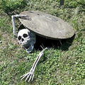 Skeleton stakes Halloween yard decorations by Everything Baby, outdoor graveyard groundbreakers for spooky outdoor Halloween displays