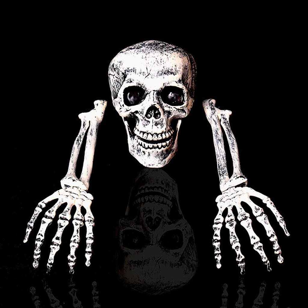Baby skeleton yard stake decoration by Everything Baby, outdoor Halloween groundbreaker for spooky yard display.