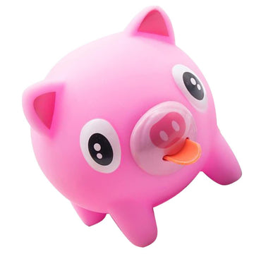 Cute screaming latex pig toy for kids, part of pretend play animal collection by Everything Baby, ideal for teens and children.